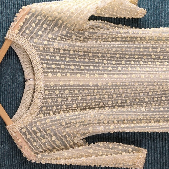 Vintage 1960s Sheer Beaded Dress, Amazing! OOAK! - Picture 3 of 13